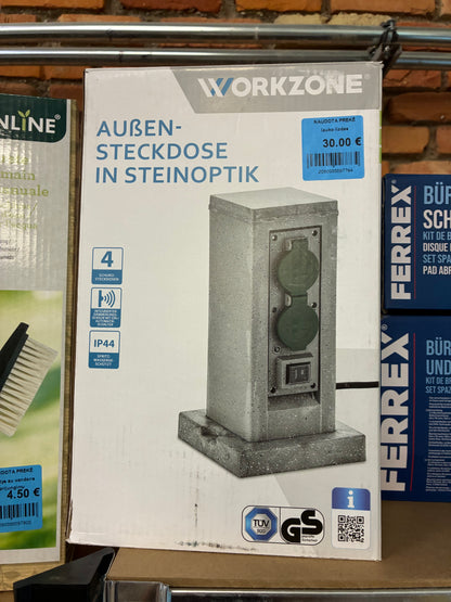 Lauko elektros lizdas Workzone, 4 vietų